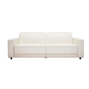 Sofá cama 3 plazas en terciopelo crema