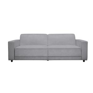 Sofá cama 3 plazas en terciopelo gris claro