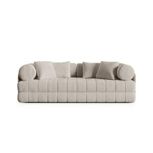 Sofá cama 3 plazas terciopelo beige