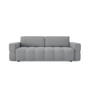 Sofá cama 4 plazas con arcón tejido tramado gris hormigón