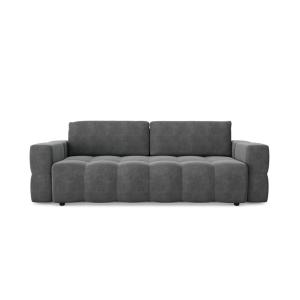 Sofá cama 4 plazas con arcón terciopelo gris grafito