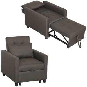 Sofá Cama 69x82.5x84 cm Marrón Oscuro