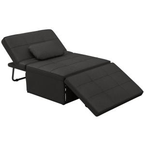 Sofá cama 95x179x78 cm negro