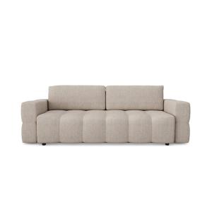 Sofá cama arcón nogal 4 plazas tejido bouclette beige