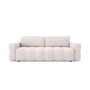 Sofá cama arcón nogal 4 plazas tejido trenzado crema