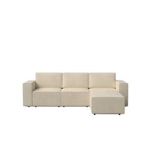 Sofá cama beige bouclé con chaise longue derecho 258 x 200…