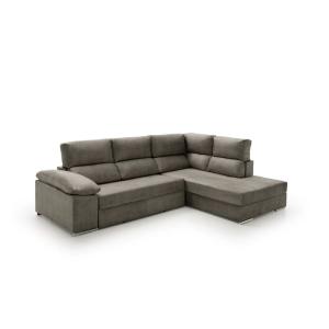 Sofá cama chaise longue alta gama derecha gris oscuro 285x2…
