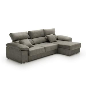 Sofá cama chaise longue alta gama derecha gris tostado 285x…