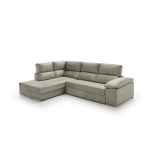 Sofá cama chaise longue alta gama izquierda gris 285x200x10…