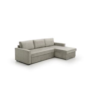 Sofá cama chaise longue low cost derecha gris 236x146x85