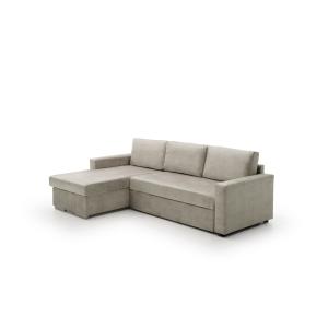 Sofá cama chaise longue low cost izquierda gris 226x146x85