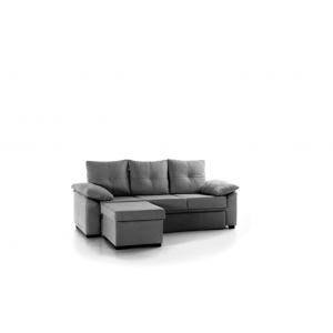 Sofá cama chaise longue reversible panama gris 220x165x104…