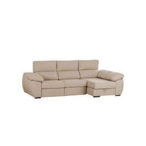 Sofá cama Chaiselongue cama Distinción Beige Derecha