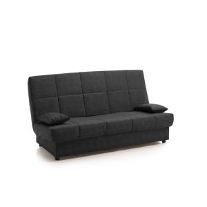 Sofa cama clic clac julieta 3 plazas, negro 184x75x31 cm