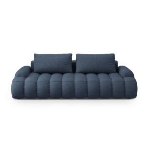 Sofá cama con baúl 4 plazas tejido estructural azul oscuro