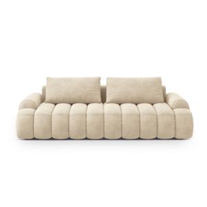 Sofá cama con baúl de almacenaje 4 plazas terciopelo beige…