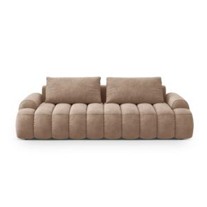 Sofá cama con baúl de almacenaje 4 plazas terciopelo beige…