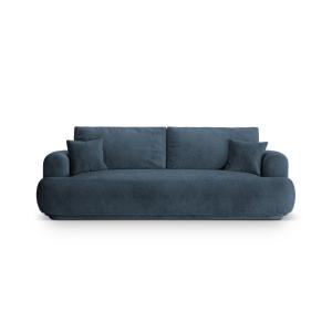 Sofá cama con box 3 plazas tejido estructural azul oscuro