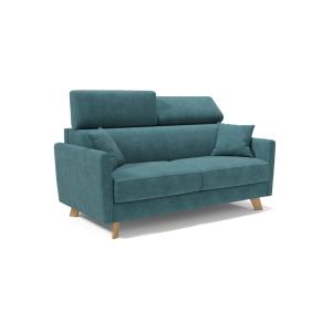 Sofá cama con reposacabezas ajustables 200 cm verde