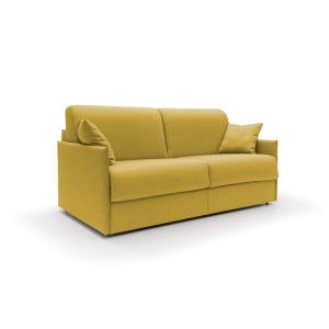 Sofá cama convertible en tela impermeable 149 cm amarillo