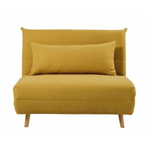 Sofá cama de 1 plaza en amarillo mostaza