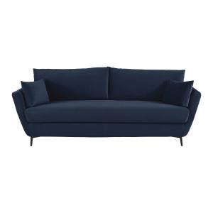 Sofá cama de 2/3 plazas de terciopelo azul oscuro