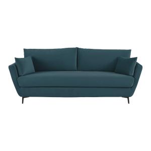 Sofá cama de 2/3 plazas de terciopelo azul pavo real