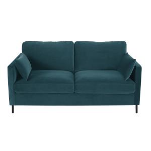 Sofá cama de 2/3 plazas de terciopelo azul verdoso, colchón…