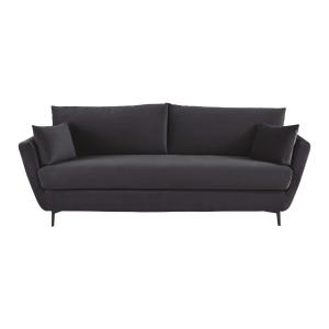 Sofá cama de 2/3 plazas de terciopelo gris antracita