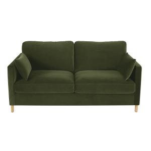 Sofá cama de 2/3 plazas de terciopelo verde, colchón de 10…