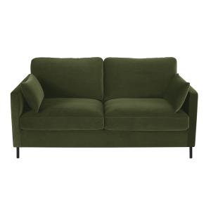 Sofá cama de 2/3 plazas de terciopelo verde, colchón de 14…
