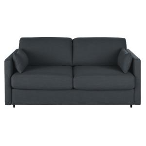 Sofá cama de 2/3 plazas gris antracita, colchón de 18 cm