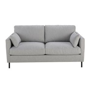 Sofá cama de 2/3 plazas gris claro, colchón de 10 cm