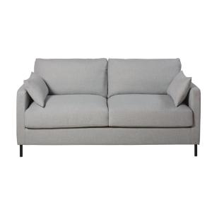 Sofá cama de 2/3 plazas gris claro, colchón de 14 cm