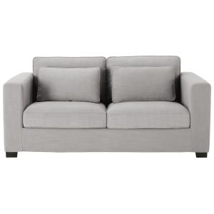 Sofá cama de 2/3 plazas gris claro con colchón de 6 cm