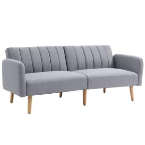Sofá cama de 2 plazas 173x75x73 cm gris