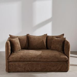 Sofá cama de 2 plazas aterciopelado verde caqui con colchón…