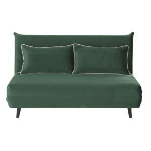 Sofá cama de 2 plazas de terciopelo verde