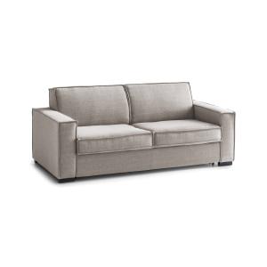 Sofá cama de 2 plazas en ecopiel gris tórtola 200x95h90 cm