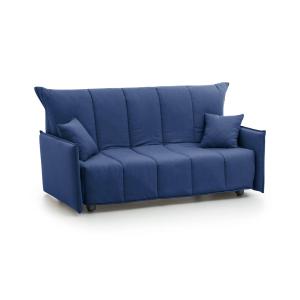 Sofá cama de 2 plazas en tejido azul 150x90h85 cm