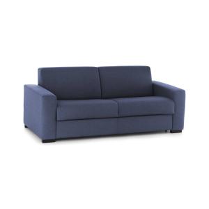 Sofá cama de 2 plazas en tejido azul 160x95h90 cm