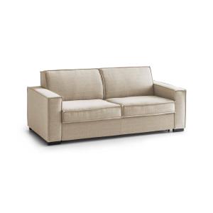 Sofá cama de 2 plazas en tejido beige 180x95h90 cm