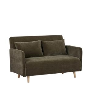 Sofá cama de 2 plazas en tejido chenilla l120cm - caqui ver…