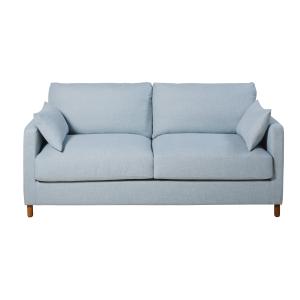 Sofá-cama de 3 plazas azul glaciar, colchón 14 cm