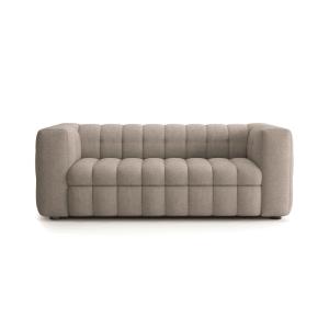 Sofá cama de 3 plazas de tela L220 cm - Topo