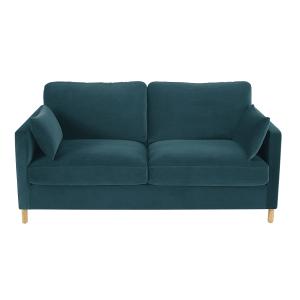 Sofá cama de 3 plazas de terciopelo azul pavo real con colc…