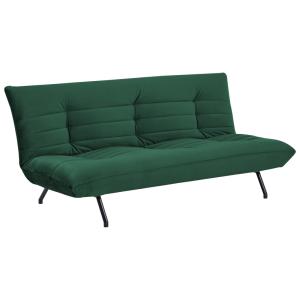 Sofá cama de 3 plazas de terciopelo verde