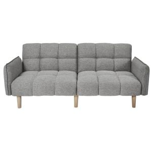 Sofá cama de 3 plazas en tejido gris l195 cm