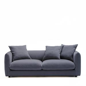 Sofá cama de 3 plazas en tela - Azul denim