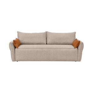 Sofá cama de 3 plazas en tela l238 cm - Beige